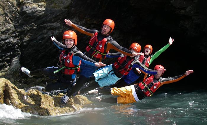 Faling with style Coasteering